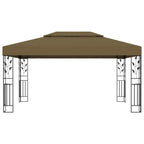 Pavillon mit Doppeldach 3x4 m Taupe 180 g/m²