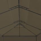 Pavillon mit Vorhängen 600x298x270 cm Taupe 180 g/m²