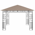 Pavillon mit Moskitonetz 3x3x2,73 m Taupe 180 g/m²