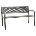 Gartenbank 125 cm Stahl Grau