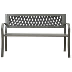 Gartenbank 125 cm Stahl Grau