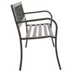 Gartenbank 125 cm Stahl Grau