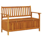 Gartenbank mit Stauraum 120 cm Massivholz Akazie