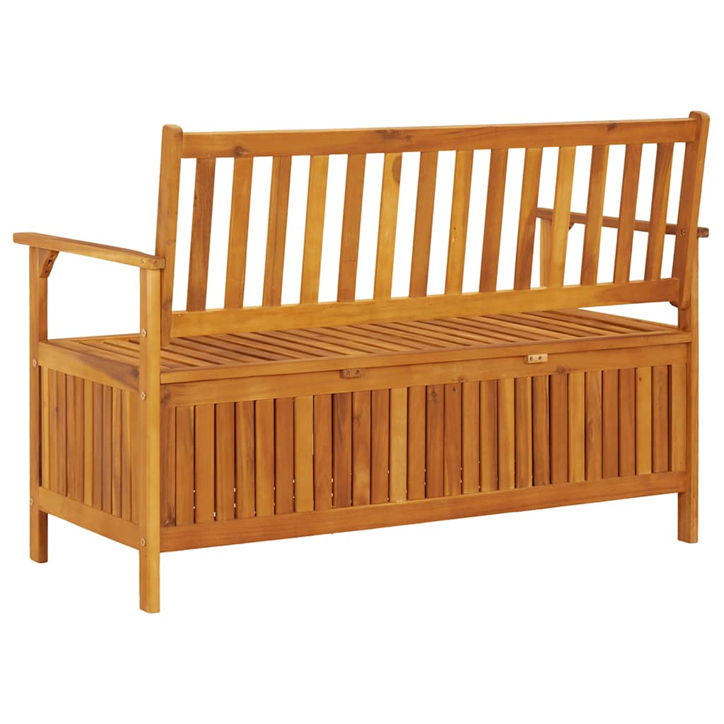 Gartenbank mit Stauraum 120 cm Massivholz Akazie
