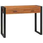 Schreibtisch mit 2 Schubladen 100x40x75 cm Teakholz