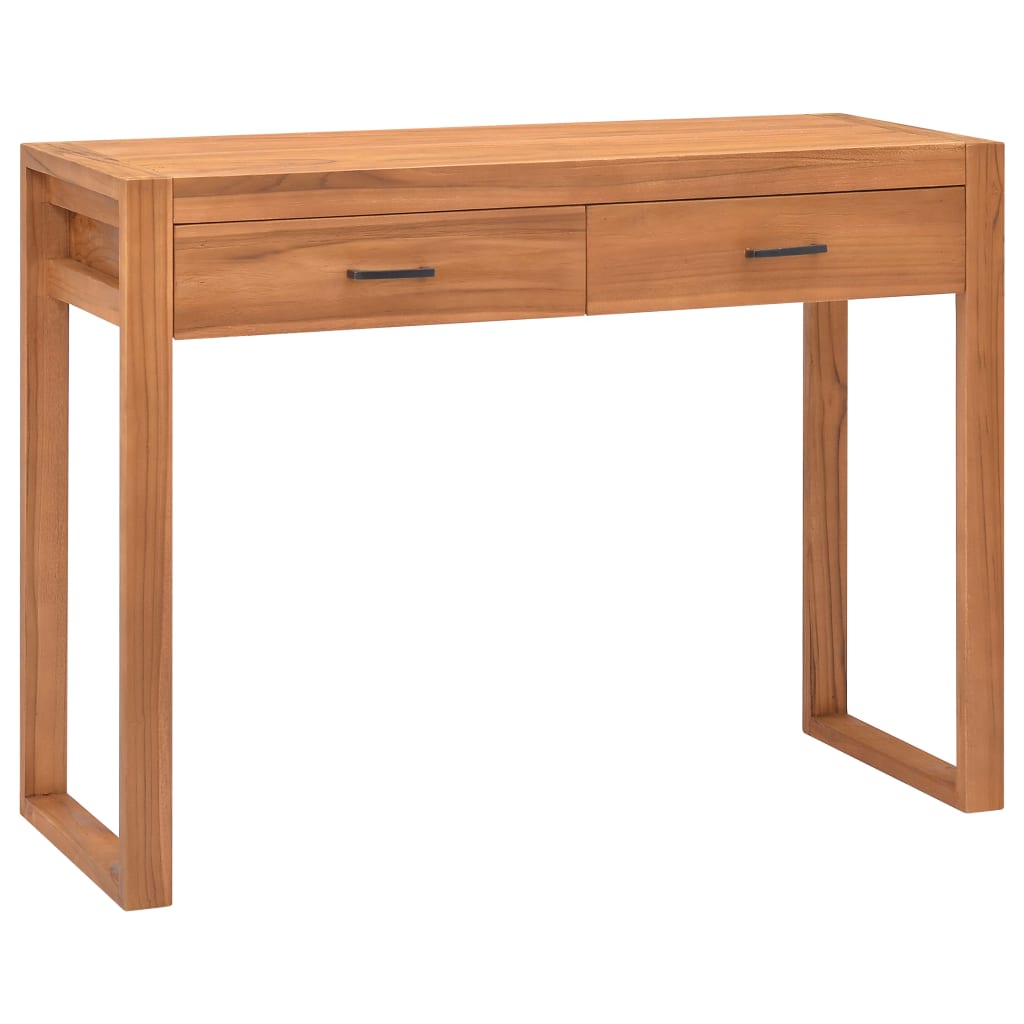 Schreibtisch mit 2 Schubladen 100x40x75 cm Teakholz