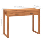 Schreibtisch mit 2 Schubladen 100x40x75 cm Teakholz