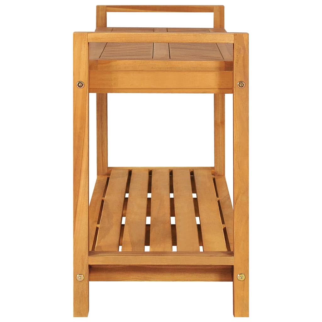 Sitzbank 120 cm Massivholz Teak