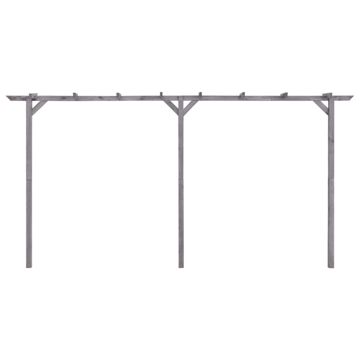 Garten-Pergola Grau 400x40x205 cm Imprägniertes Kiefernholz