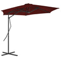 Sonnenschirm mit Stahl-Mast 300x230 cm Bordeauxrot