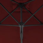 Sonnenschirm mit Stahl-Mast 300x230 cm Bordeauxrot