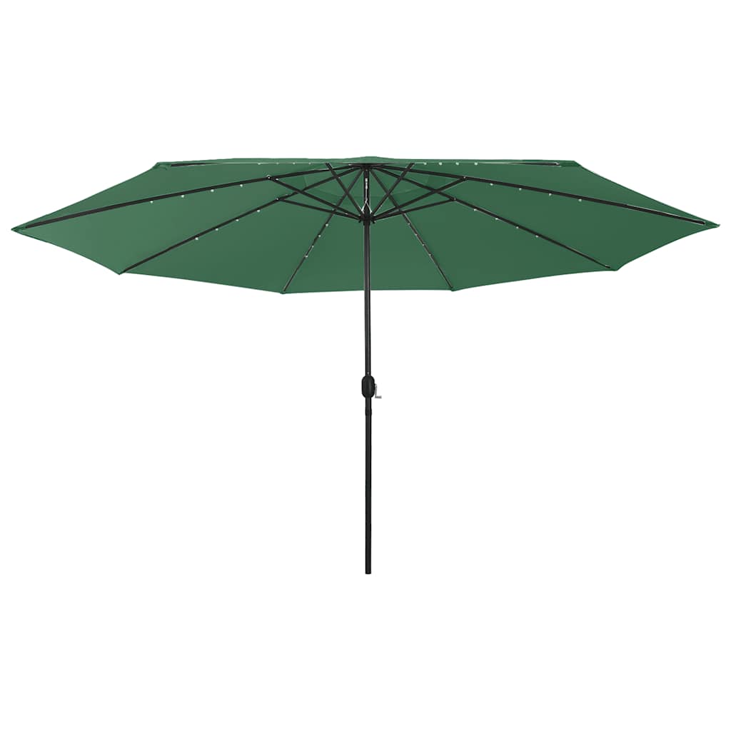 Sonnenschirm mit LED-Beleuchtung 400 cm Grün