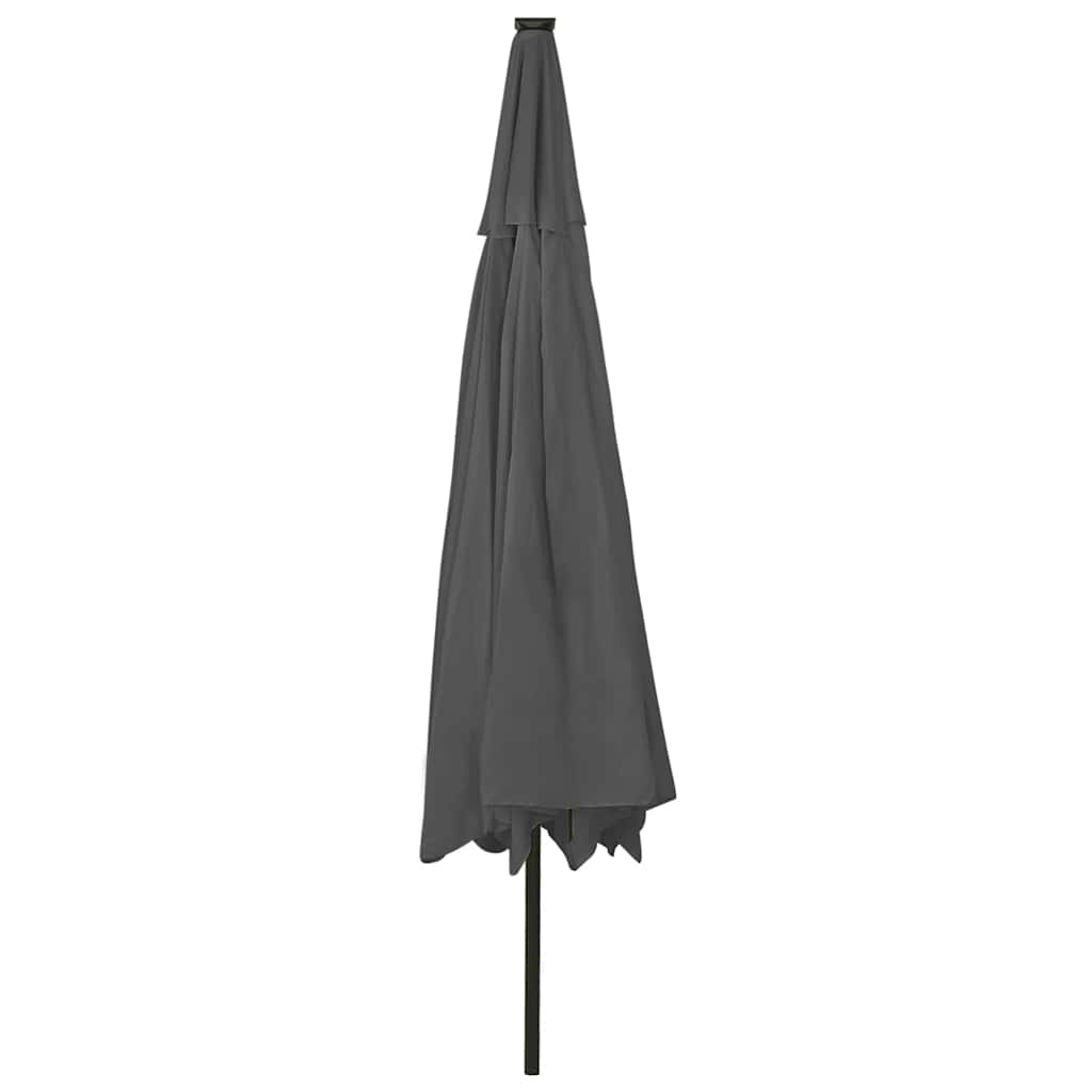 Sonnenschirm mit LED-Beleuchtung 400 cm Anthrazit