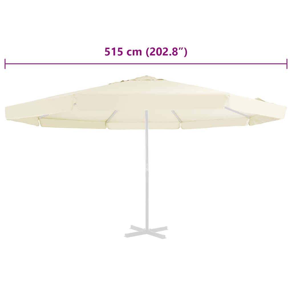 Ersatzbezug für Sonnenschirm Sandfarben 515 cm