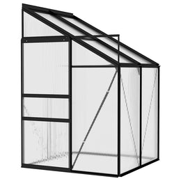 vidaXL Gewächshaus Anthrazit Aluminium 2,59 m³