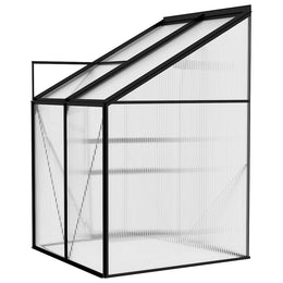 vidaXL Gewächshaus Anthrazit Aluminium 2,59 m³