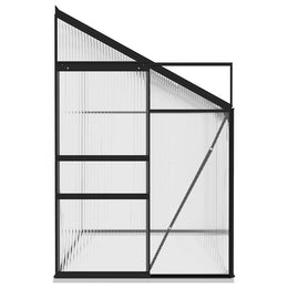 vidaXL Anlehngewächshaus Anthrazit Aluminium 5,24 m³