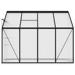 vidaXL Anlehngewächshaus Anthrazit Aluminium 5,24 m³