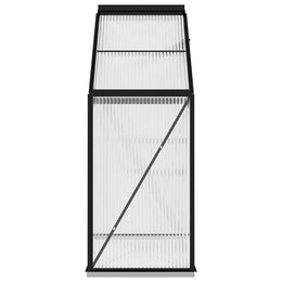 vidaXL Anlehngewächshaus Anthrazit Aluminium 1,33 m²