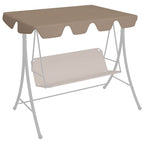 Ersatzdach für Hollywoodschaukel Taupe 150/130x105/70 cm