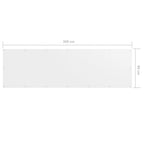 Balkon-Sichtschutz Weiß 90x300 cm Oxford-Gewebe