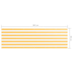 Balkon-Sichtschutz Weiß und Gelb 90x300 cm Oxford-Gewebe