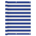 Balkon-Sichtschutz Weiß und Blau 120x300 cm Oxford-Gewebe