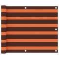 Balkon-Sichtschutz Orange und Braun 75x300 cm Oxford-Gewebe