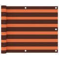 Balkon-Sichtschutz Orange und Braun 75x400 cm Oxford-Gewebe