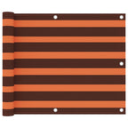 Balkon-Sichtschutz Orange und Braun 75x400 cm Oxford-Gewebe