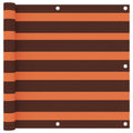 Balkon-Sichtschutz Orange und Braun 90x500 cm Oxford-Gewebe