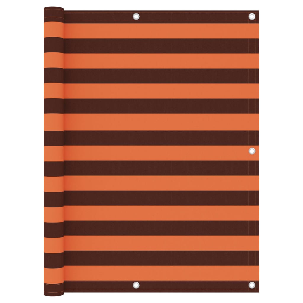 Balkon-Sichtschutz Orange und Braun 120x600 cm Oxford-Gewebe