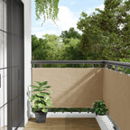 Balkon-Sichtschutz Beige 75x300 cm Oxford-Gewebe
