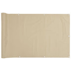 Balkon-Sichtschutz Beige 90x300 cm Oxford-Gewebe