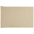 Balkon-Sichtschutz Beige 120x400 cm Oxford-Gewebe