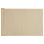 Balkon-Sichtschutz Beige 120x500 cm Oxford-Gewebe