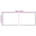 Balkon-Sichtschutz Beige 120x600 cm Oxford-Gewebe