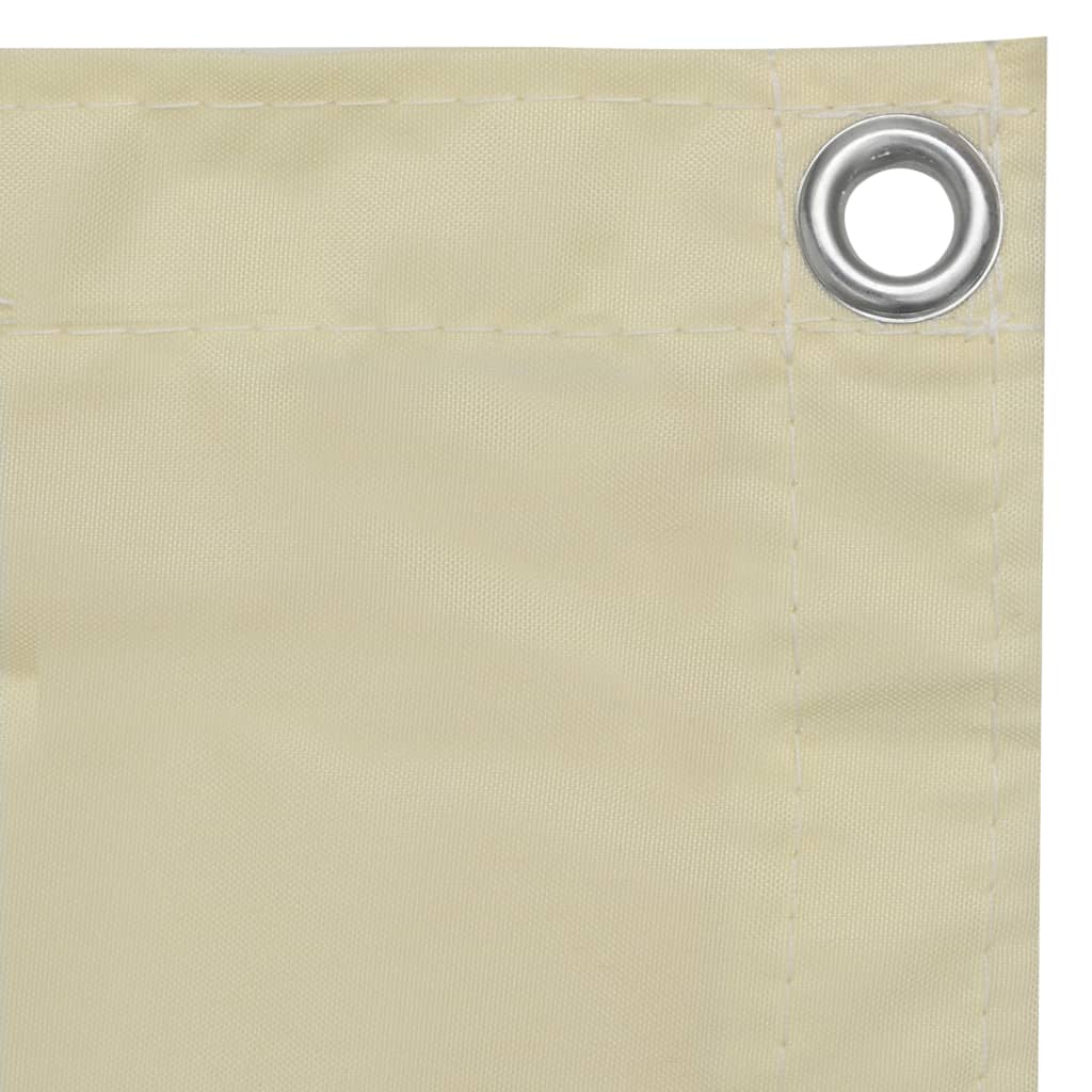 Balkon-Sichtschutz Creme 75x500 cm Oxford-Gewebe