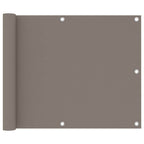 Balkon-Sichtschutz Taupe 75x600 cm Oxford-Gewebe