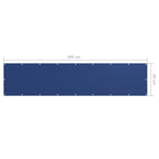 Balkon-Sichtschutz Blau 90x400 cm Oxford-Gewebe