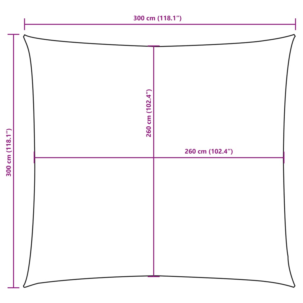 Sonnensegel Oxford-Gewebe Quadratisch 3x3 m Anthrazit