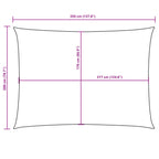 Sonnensegel Oxford-Gewebe Rechteckig 2x3,5 m Anthrazit