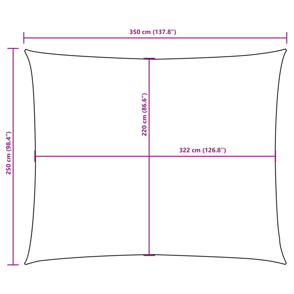 Sonnensegel Oxford-Gewebe Rechteckig 2,5x3,5 m Anthrazit