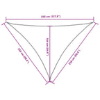 Sonnensegel Oxford-Gewebe Dreieckig 2,5x2,5x3,5 m Anthrazit