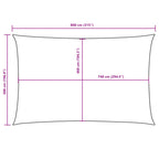 Sonnensegel Oxford-Gewebe Rechteckig 5x8 m Beige