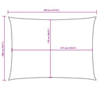 Sonnensegel Oxford-Gewebe Rechteckig 2x3,5 m Creme