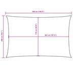 Sonnensegel Oxford-Gewebe Rechteckig 2x5 m Creme