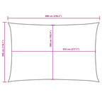 Sonnensegel Oxford-Gewebe Rechteckig 3x6 m Creme