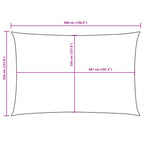 Sonnensegel Oxford-Gewebe Rechteckig 3,5x5 m Creme