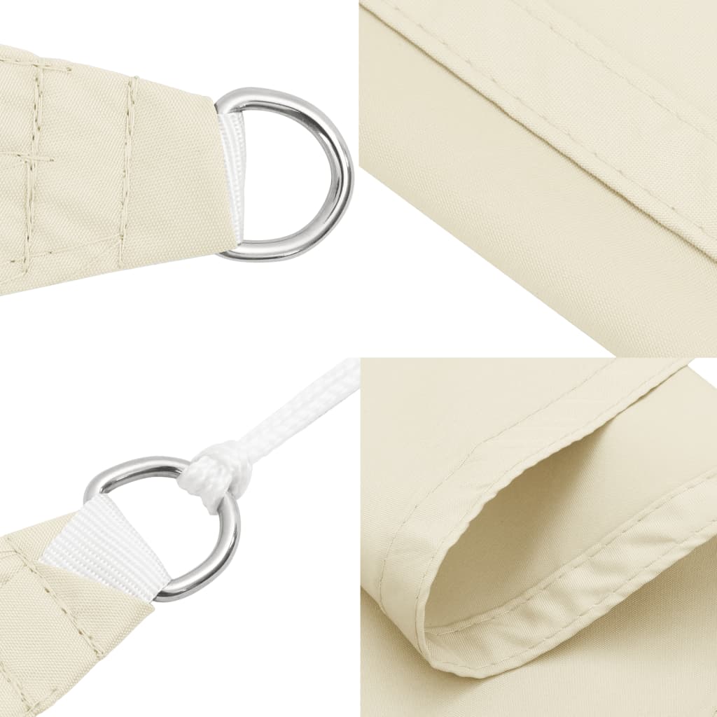 Sonnensegel Oxford-Gewebe Rechteckig 6x7 m Creme